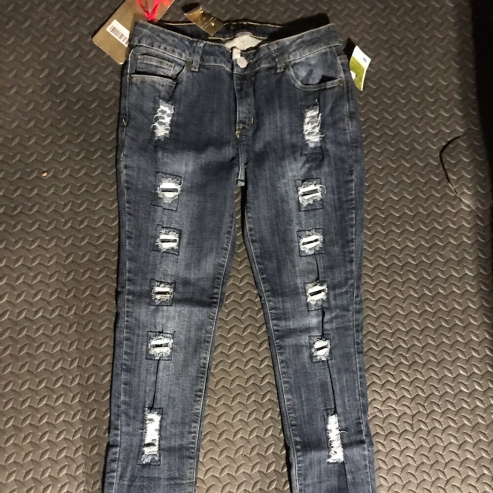 Dark Blue ripped Denim Jeans
